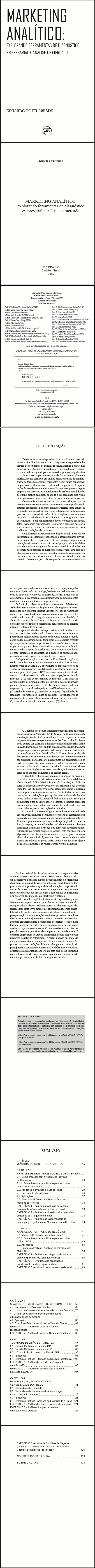 MARKETING ANALÍTICO:<br>explorando ferramentas de diagnóstico empresarial e análise de mercado